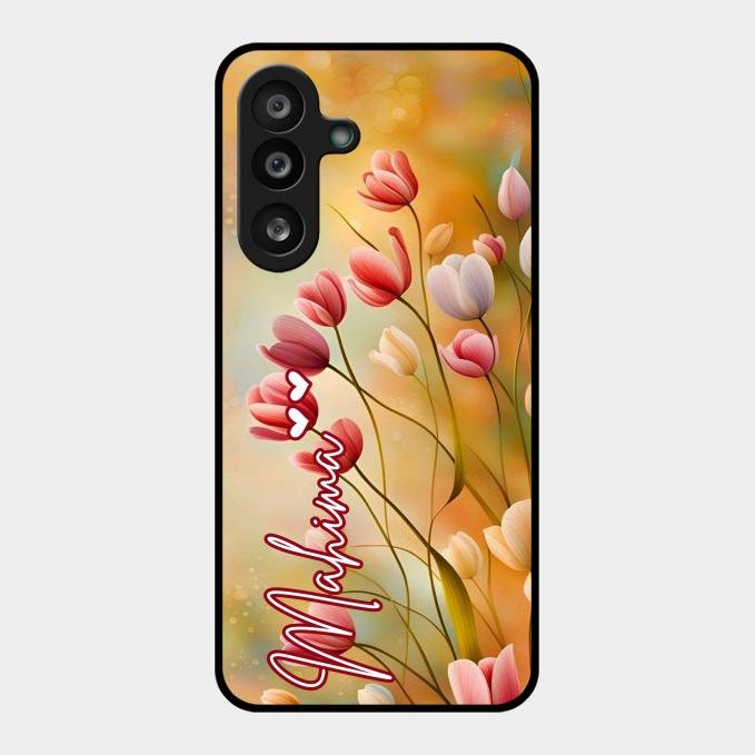 Tulip Floral Glass Case Cover For Samsung Galaxy F55 5G