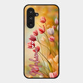 Tulip Floral Glass Case Cover For Samsung Galaxy M16 5G