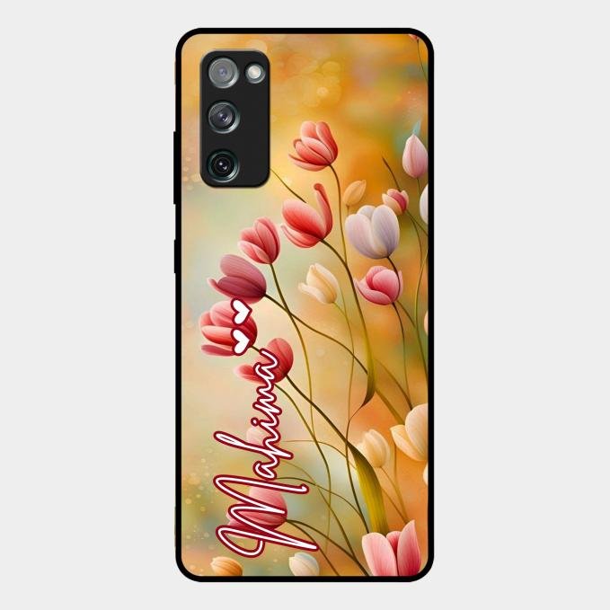 Tulip Floral Glass Case Cover For Samsung Galaxy S20 Fe 5G