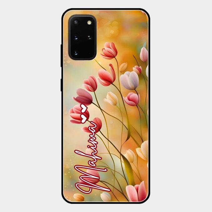 Tulip Floral Glass Case Cover For Samsung Galaxy S20 Plus