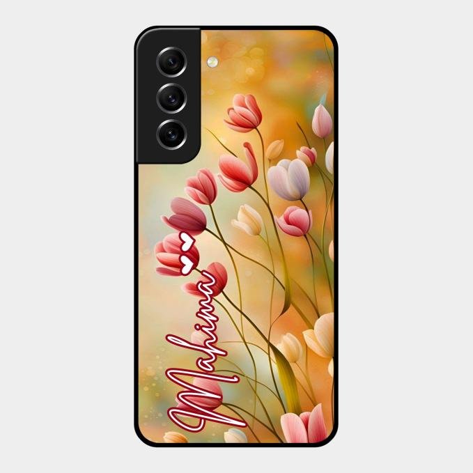 Tulip Floral Glass Case Cover For Samsung Galaxy S21 Fe 5G