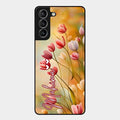 Tulip Floral Glass Case Cover For Samsung Galaxy S21