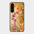 Tulip Floral Glass Case Cover For Samsung Galaxy S24 Plus 5G