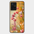 Tulip Floral Glass Case Cover For Vivo T1 5G