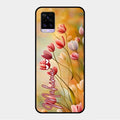Tulip Floral Glass Case Cover For Vivo V20