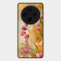 Tulip Floral Glass Case Cover For Vivo X100 5G