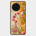 Tulip Floral Glass Case Cover For Vivo X90 5G