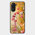Tulip Floral Glass Case Cover For Vivo Y18T
