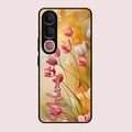 Tulip Floral Glass Case Cover For Vivo Y31 5G