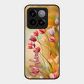 Tulip Floral Glass Case Cover For Xiaomi 14 5G