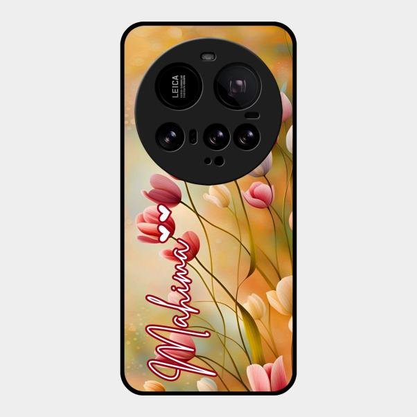 Tulip Floral Glass Case Cover For Xiaomi 15 Ultra 5G