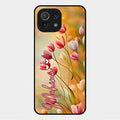 Tulip Floral Glass Case Cover For Xiaomi Mi 11 Lite