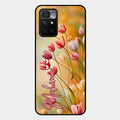Tulip Floral Glass Case Cover For Xiaomi Redmi 10 Prime