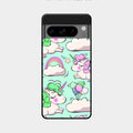 Unicorn Print Glossy Metal Case Cover For Google Pixel 8 Pro 5G