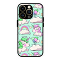 Unicorn Print Glossy Metal Case Cover For iPhone 14 Pro