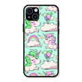 Unicorn Print Glossy Metal Case Cover For iPhone 14