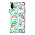 Unicorn Print Glossy Metal Case Cover For iPhone XS