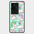 Unicorn Print Glossy Metal Case Cover For Iqoo 11 5G