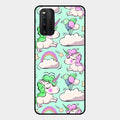 Unicorn Print Glossy Metal Case Cover For Iqoo 3 5G