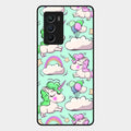 Unicorn Print Glossy Metal Case Cover For Iqoo 9 Se 5G