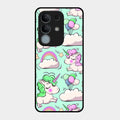 Unicorn Print Glossy Metal Case Cover For iQOO Z10x 5G