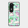 Unicorn Print Glossy Metal Case Cover For Iqoo Z9S 5G