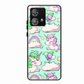 Unicorn Print Glossy Metal Case Cover For Motorola Edge 40 5G