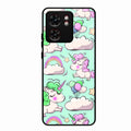 Unicorn Print Glossy Metal Case Cover For Motorola Edge 40