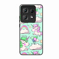 Unicorn Print Glossy Metal Case Cover For Motorola Edge 50 Pro