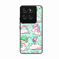 Unicorn Print Glossy Metal Case Cover For Motorola Edge 60 Pro 5G