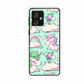 Unicorn Print Glossy Metal Case Cover For Motorola G54 5G