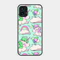 Unicorn Print Glossy Metal Case Cover For Nothing Phone 1