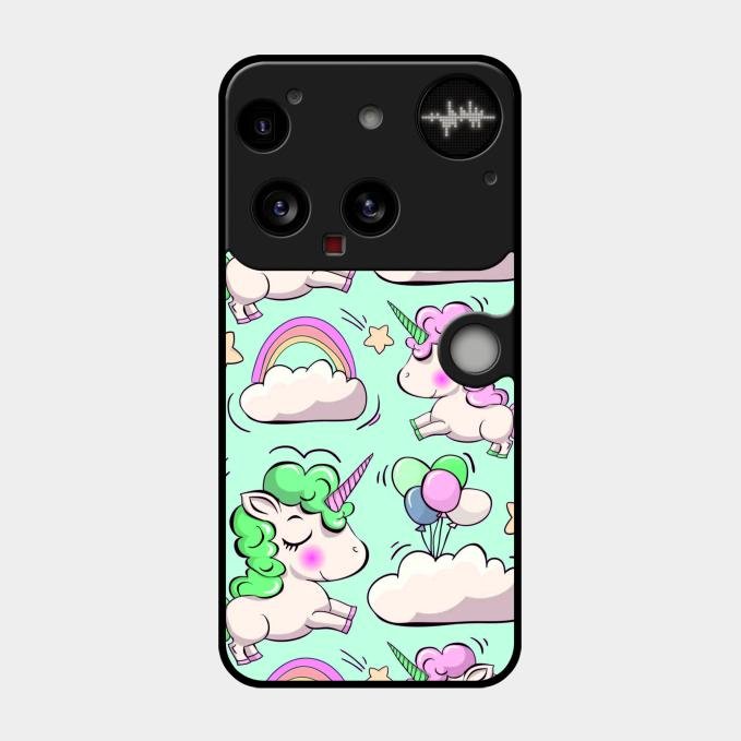 Unicorn Print Glossy Metal Case Cover For Nothing Phone 3 5G