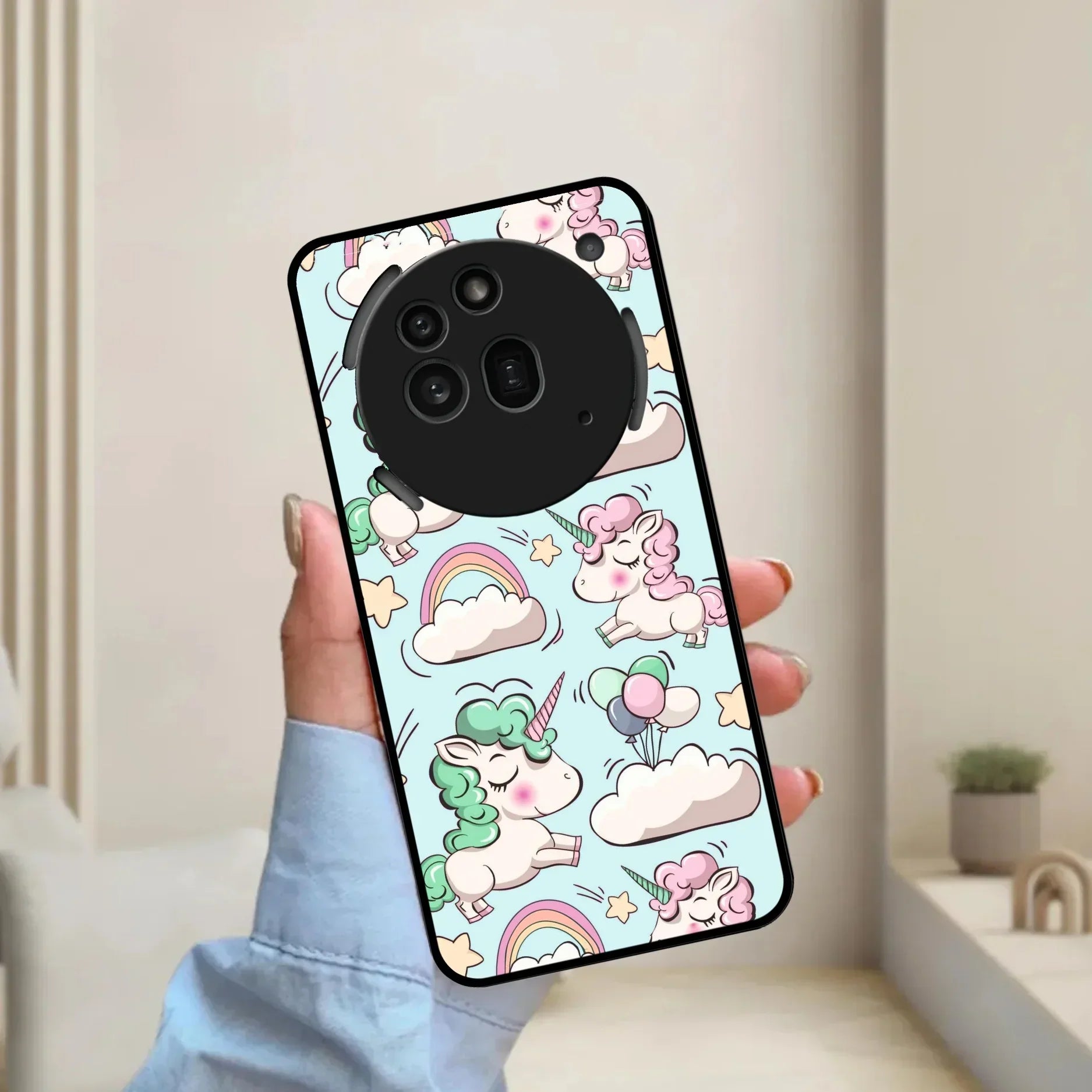 Unicorn Print Glossy Metal Case Cover For Nothing - ShopOnCliQ