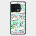 Unicorn Print Glossy Metal Case Cover For Oneplus 10 Pro 5G