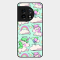Unicorn Print Glossy Metal Case Cover For Oneplus 11 5G