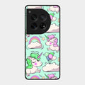 Unicorn Print Glossy Metal Case Cover For Oneplus 12 5G