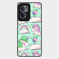Unicorn Print Glossy Metal Case Cover For Oneplus Nord Ce 2 5G
