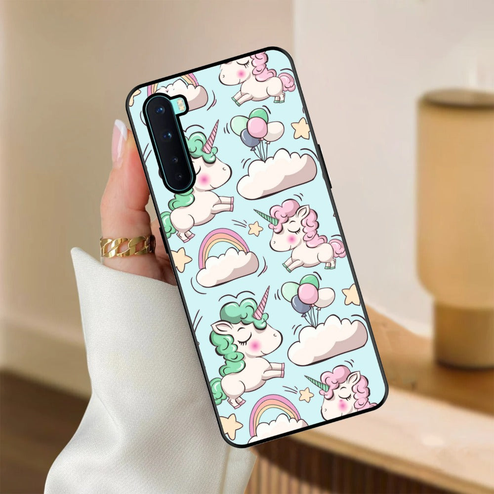 Unicorn Print Glossy Metal Case Cover For OnePlus