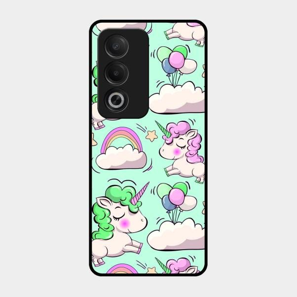 Unicorn Print Glossy Metal Case Cover For Oppo A3 Pro 5G