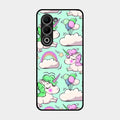 Unicorn Print Glossy Metal Case Cover For Oppo A5 5G