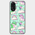 Unicorn Print Glossy Metal Case Cover For Oppo A78 5G