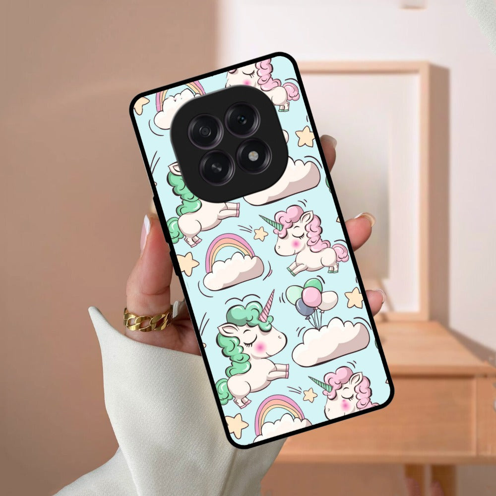 Unicorn Print Glossy Metal Case Cover For Oppo