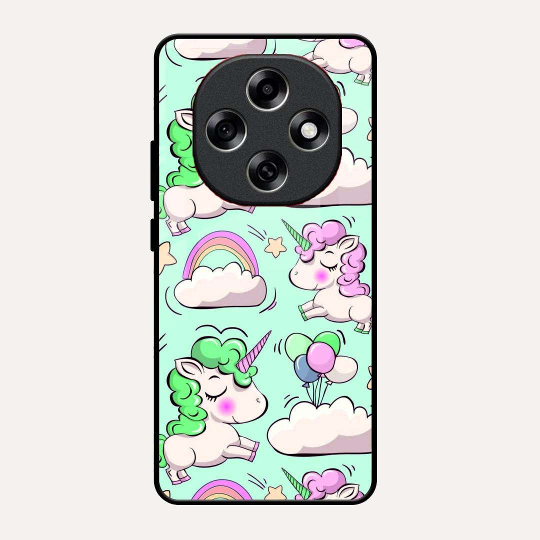 Unicorn Print Glossy Metal Case Cover For Oppo F31 Pro 5G