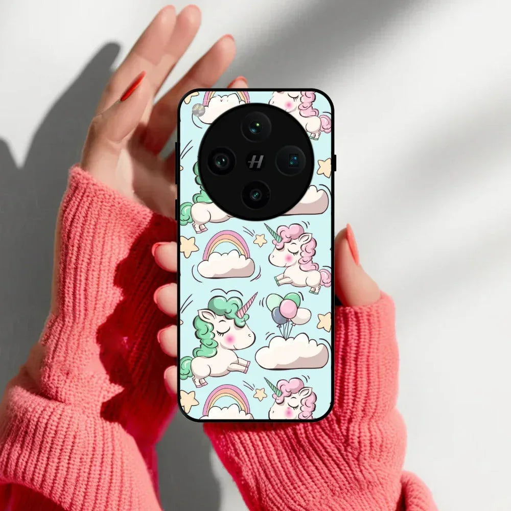 Unicorn Print Glossy Metal Case Cover For Oppo - ShopOnCliQ