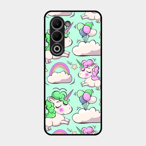 Unicorn Print Glossy Metal Case Cover For Oppo K13X 5G