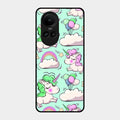 Unicorn Print Glossy Metal Case Cover For Oppo Reno 10 5G