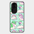 Unicorn Print Glossy Metal Case Cover For Oppo Reno 10 Pro Plus 5G