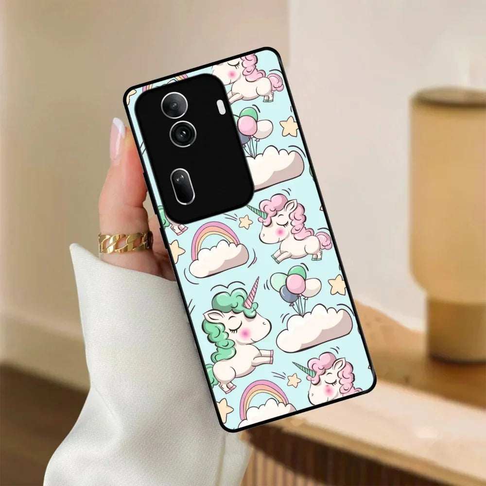 Unicorn Print Glossy Metal Case Cover For Oppo - ShopOnCliQ