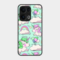 Unicorn Print Glossy Metal Case Cover For Oppo Reno 13 Pro 5G